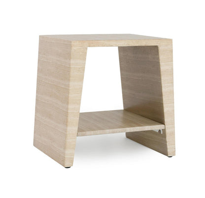 Classic Home - Rosen Outdoor Stone End Table In Beige - 51031639 veiw 1