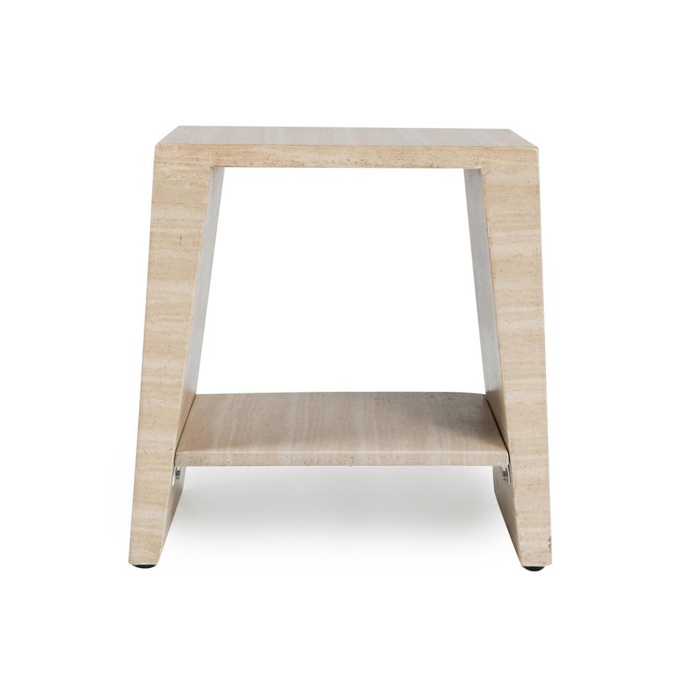 Classic Home - Rosen Outdoor Stone End Table In Beige - 51031639 veiw 2