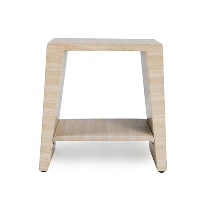 Classic Home - Rosen Outdoor Stone End Table In Beige - 51031639 veiw 2