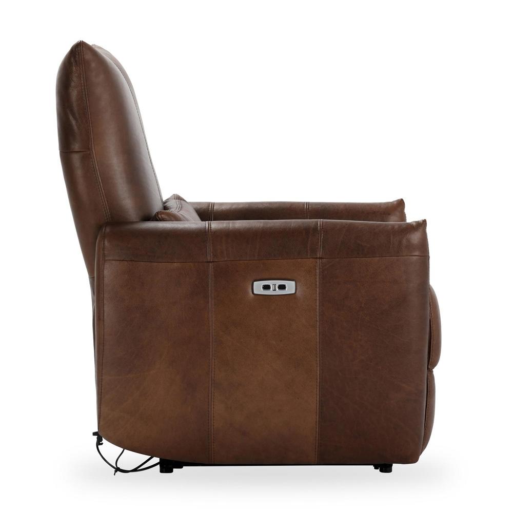 Classic Home - Thaya Leather Power Recliner Chair In Antique Brown - 2196Re31 veiw 3