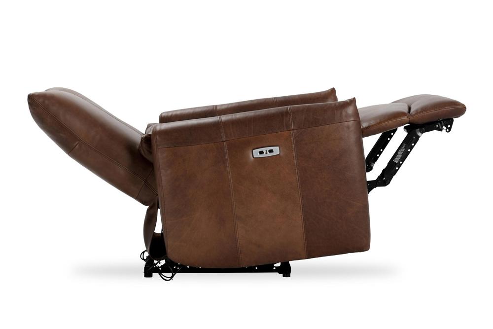 Classic Home - Thaya Leather Power Recliner Chair In Antique Brown - 2196Re31 veiw 6