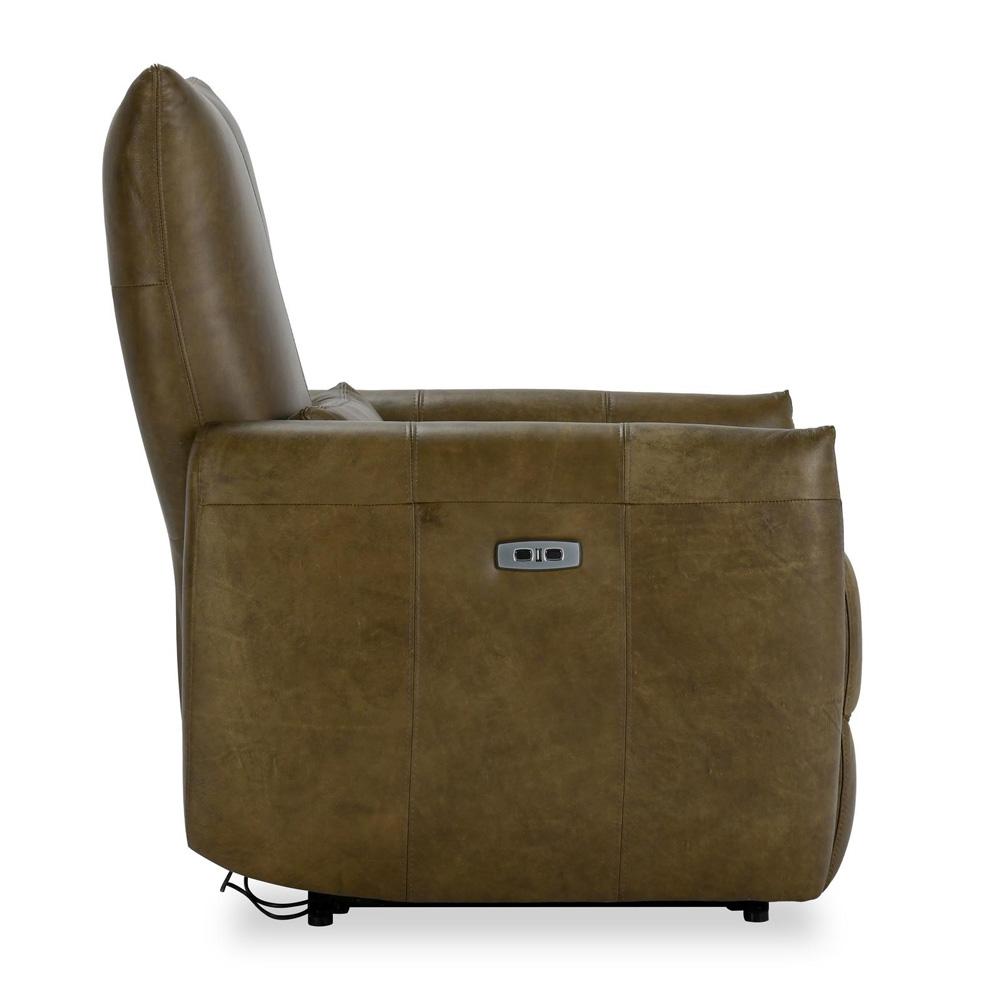 Classic Home - Thaya Leather Power Recliner Chair In Earth Brown - 2196Re21 veiw 3