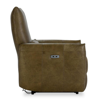 Classic Home - Thaya Leather Power Recliner Chair In Earth Brown - 2196Re21 veiw 3