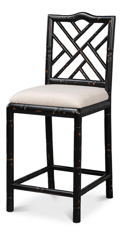 Sarreid Ltd - Brighton Counter Stool, Antique Black - 53893 veiw 1
