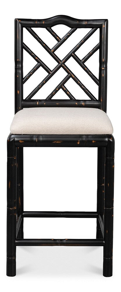 Sarreid Ltd - Brighton Counter Stool, Antique Black - 53893 veiw 2