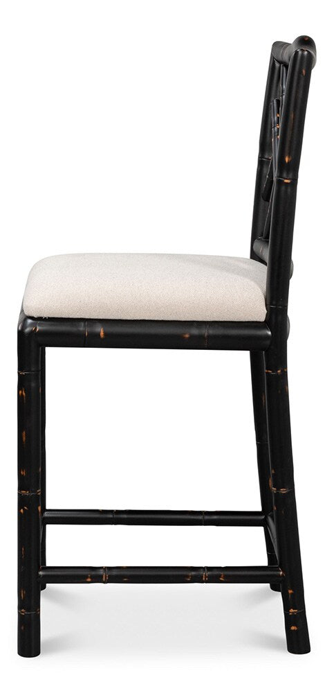 Sarreid Ltd - Brighton Counter Stool, Antique Black - 53893 veiw 3