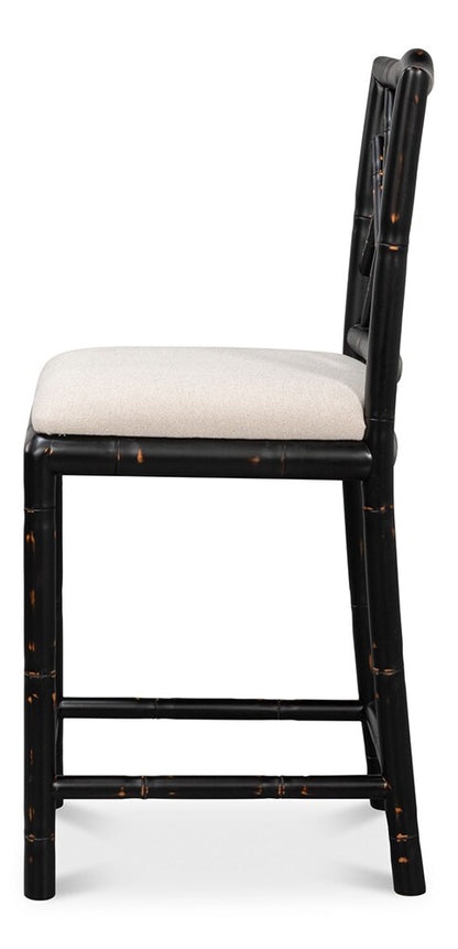 Sarreid Ltd - Brighton Counter Stool, Antique Black - 53893 veiw 3