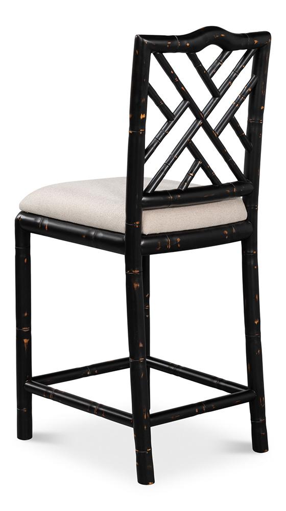 Sarreid Ltd - Brighton Counter Stool, Antique Black - 53893 veiw 5