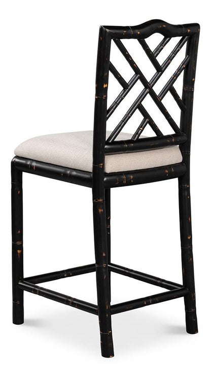 Sarreid Ltd - Brighton Counter Stool, Antique Black - 53893 veiw 5
