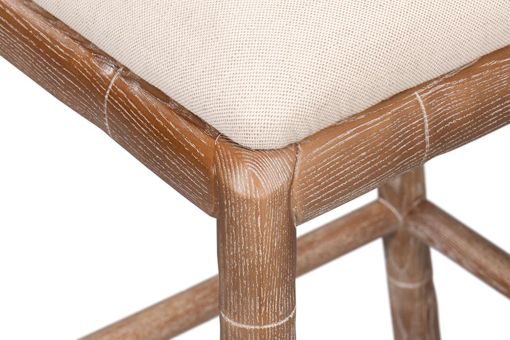 Sarreid Ltd - Brighton Counter Stool, White Wash - 53870 veiw 6