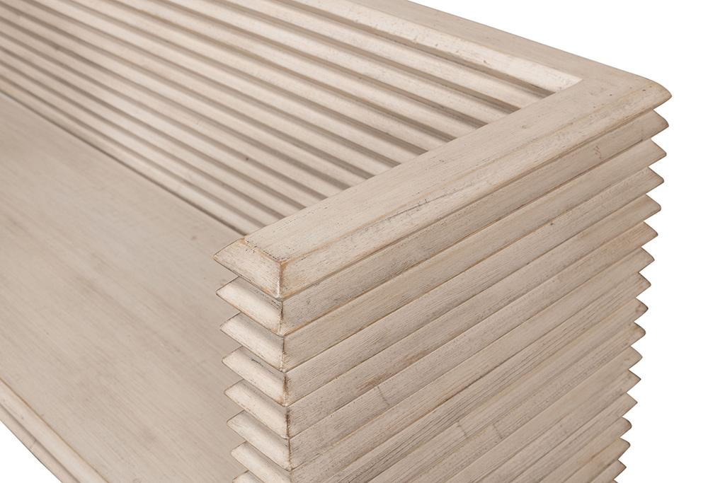 Sarreid Ltd - Stacked Bench, Stone Grey - 53528-1 veiw 6