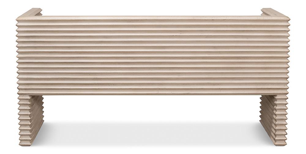 Sarreid Ltd - Stacked Bench, Stone Grey - 53528-1 veiw 7