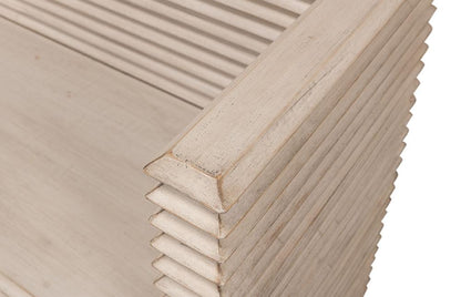 Sarreid Ltd - Stacked Bench, Stone Grey - 53528-1 veiw 9