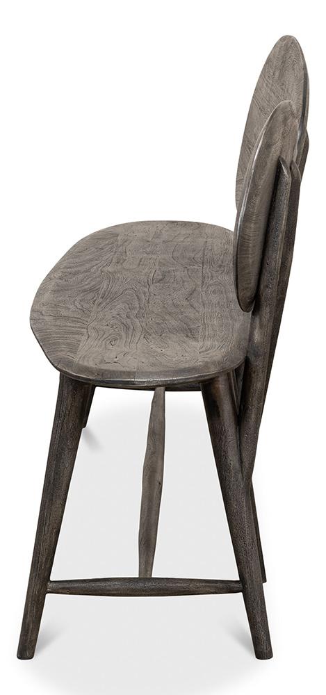 Sarreid Ltd - Pebble Bench - Grey - 40653 veiw 3