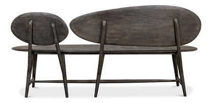 Sarreid Ltd - Pebble Bench - Grey - 40653 veiw 4