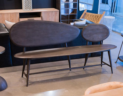 Sarreid Ltd - Pebble Bench - Grey - 40653 veiw 8