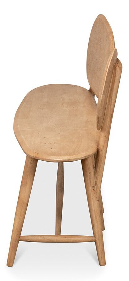 Sarreid Ltd - Pebble Bench - Tan - 40737 veiw 3