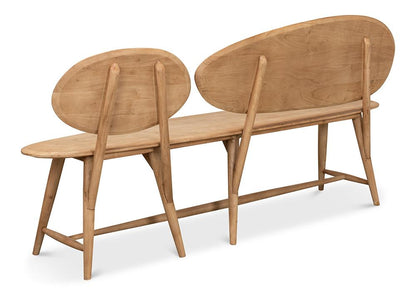 Sarreid Ltd - Pebble Bench - Tan - 40737 veiw 5