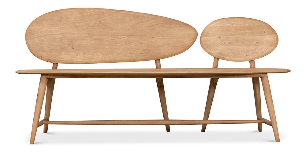 Sarreid Ltd - Pebble Bench - Tan - 40737 veiw 8