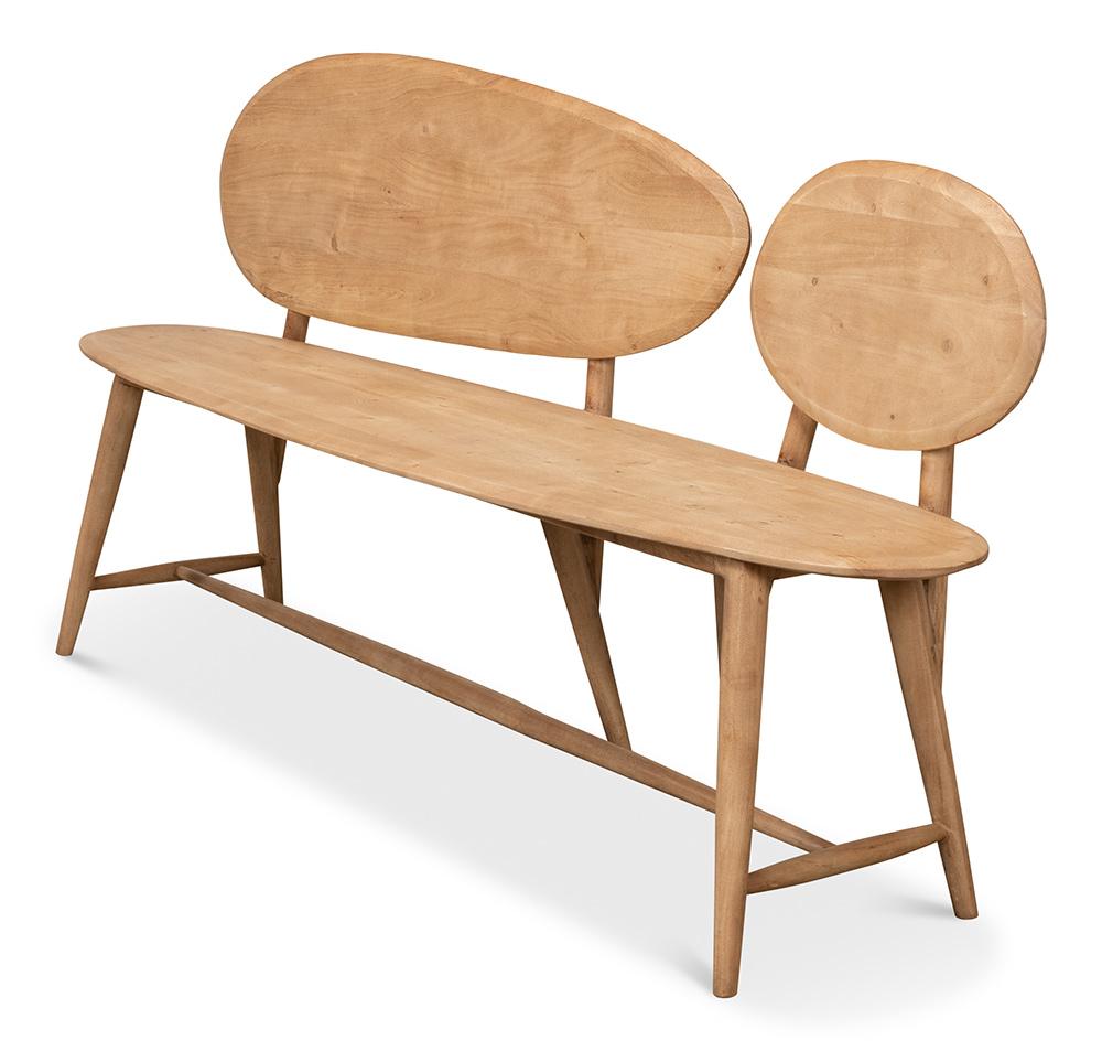 Sarreid Ltd - Pebble Bench - Tan - 40737 veiw 12