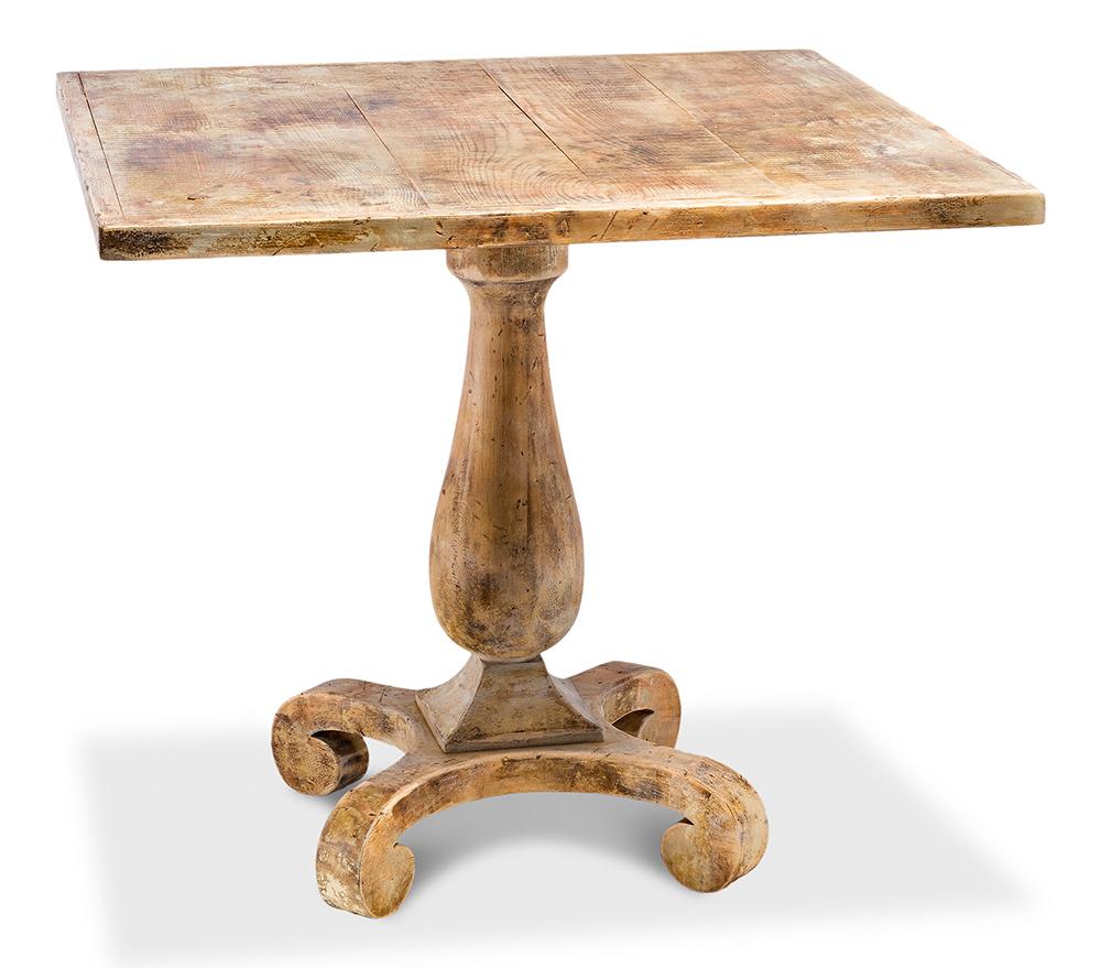 Sarreid Ltd - Bistro Table, Antique Oak - U021-01 veiw 1