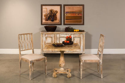 Sarreid Ltd - Bistro Table, Antique Oak - U021-01 veiw 2
