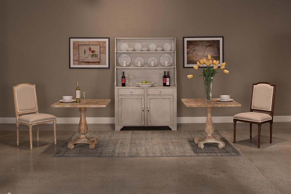 Sarreid Ltd - Bistro Table, Antique Oak - U021-01 veiw 3
