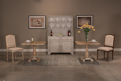 Sarreid Ltd - Bistro Table, Antique Oak - U021-01 veiw 3