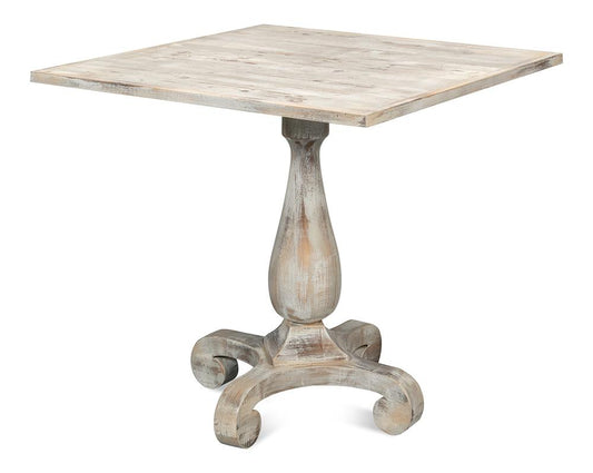 Sarreid Ltd - Bistro Table, Grey Oak - U021-06 veiw 1
