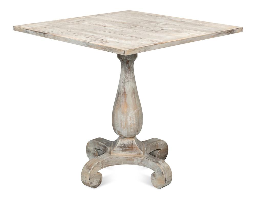 Sarreid Ltd - Bistro Table, Grey Oak - U021-06 veiw 3