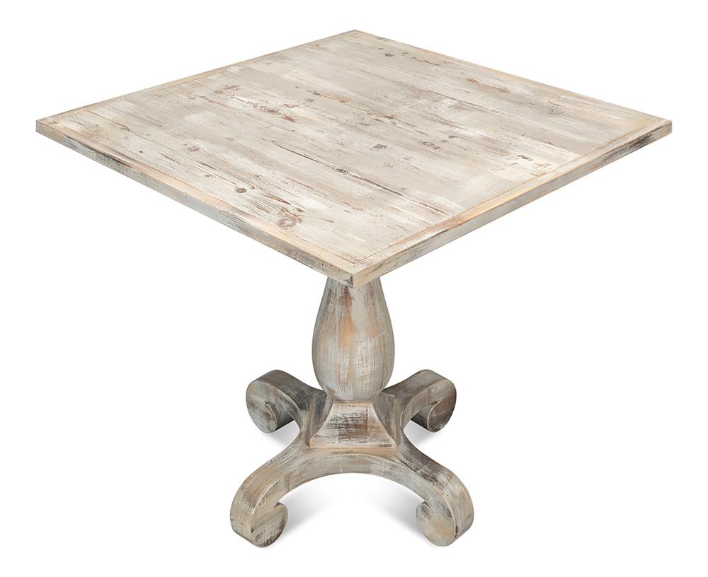 Sarreid Ltd - Bistro Table, Grey Oak - U021-06 veiw 4