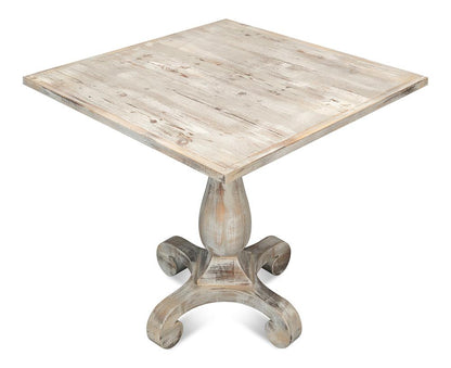 Sarreid Ltd - Bistro Table, Grey Oak - U021-06 veiw 4