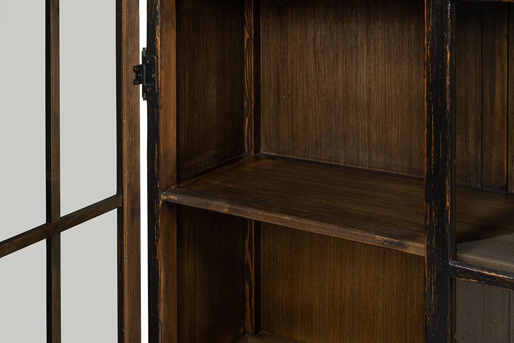 Sarreid Ltd - Edgar Allan Glass Bookcase Antique Black - 53227-5 veiw 4