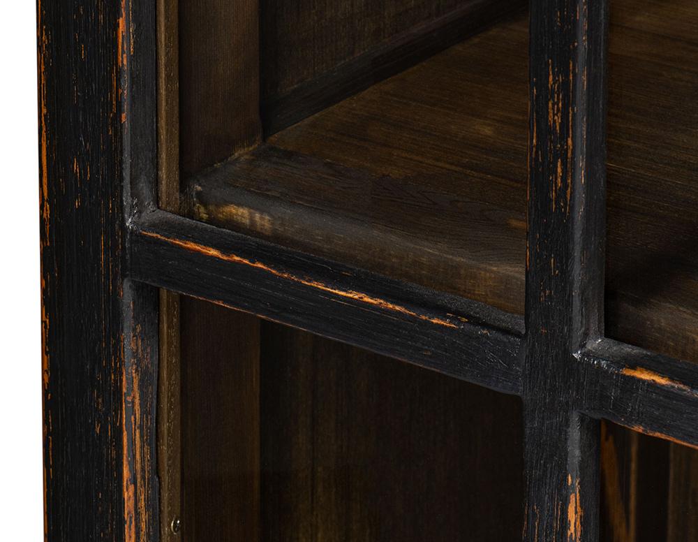 Sarreid Ltd - Edgar Allan Glass Bookcase Antique Black - 53227-5 veiw 5