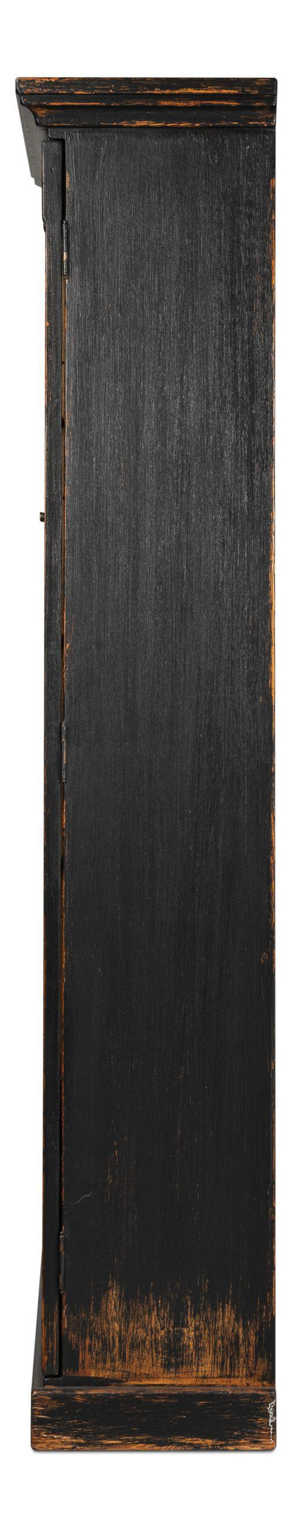 Sarreid Ltd - Edgar Allan Glass Bookcase Antique Black - 53227-5 veiw 8