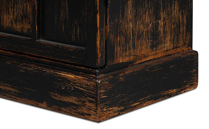 Sarreid Ltd - Edgar Allan Glass Bookcase Antique Black - 53227-5 veiw 10