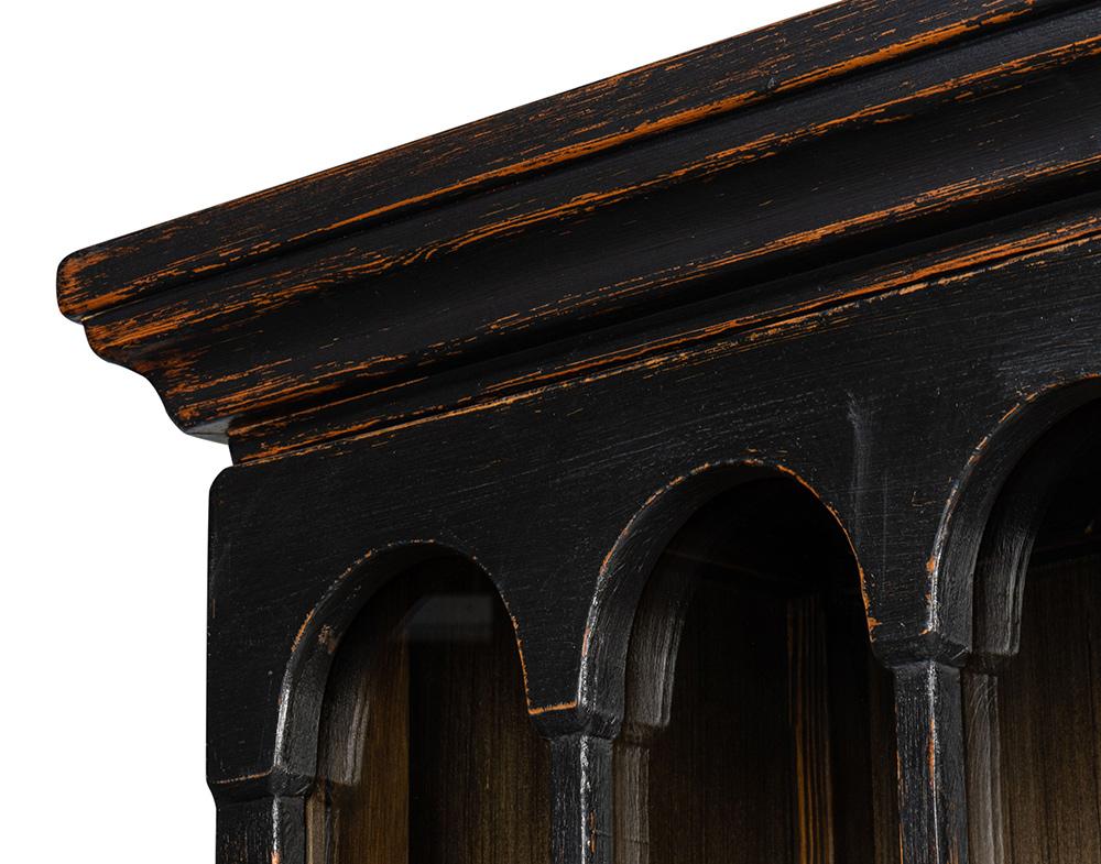 Sarreid Ltd - Edgar Allan Glass Bookcase Antique Black - 53227-5 veiw 11