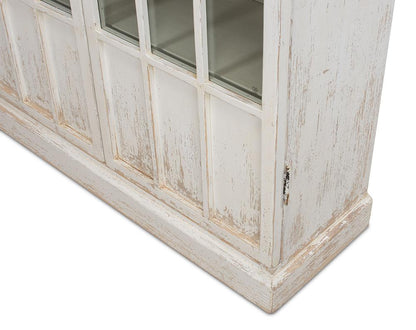 Sarreid Ltd - Edgar Allan Glass Bookcase - White - 53227 veiw 5