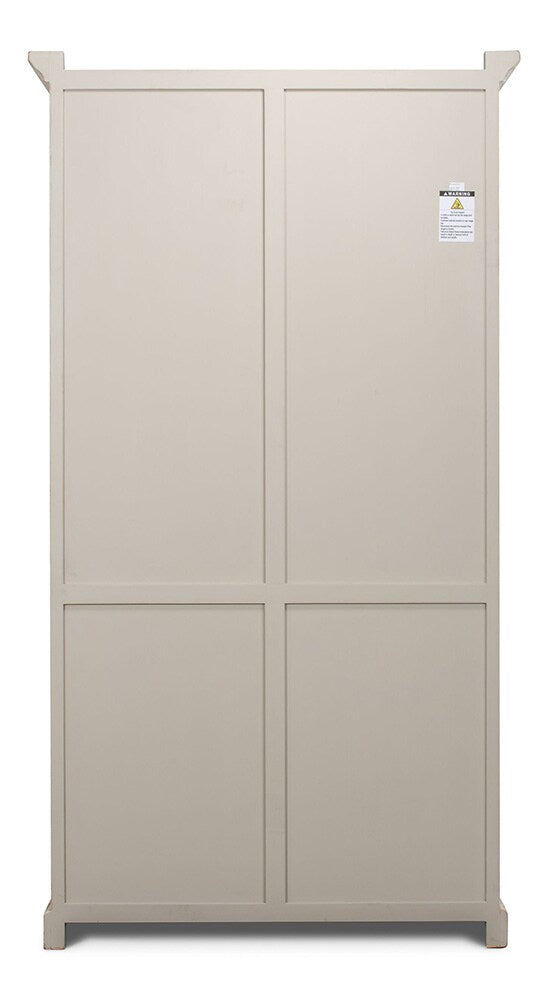 Sarreid Ltd - Edgar Allan Glass Bookcase - White - 53227 veiw 8