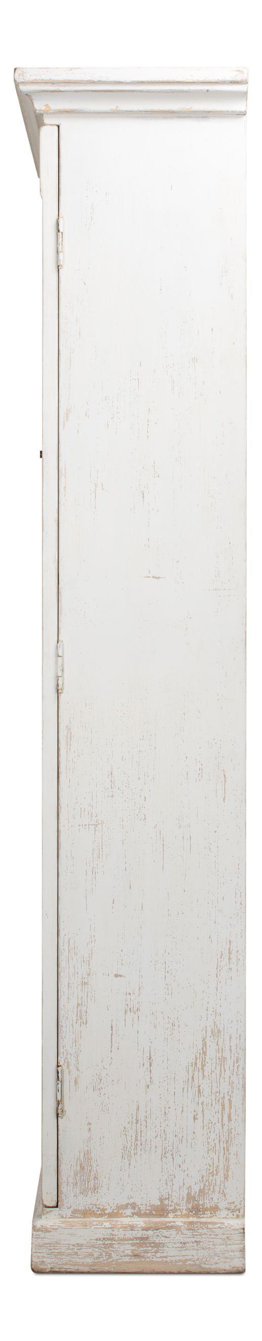 Sarreid Ltd - Edgar Allan Glass Bookcase - White - 53227 veiw 9