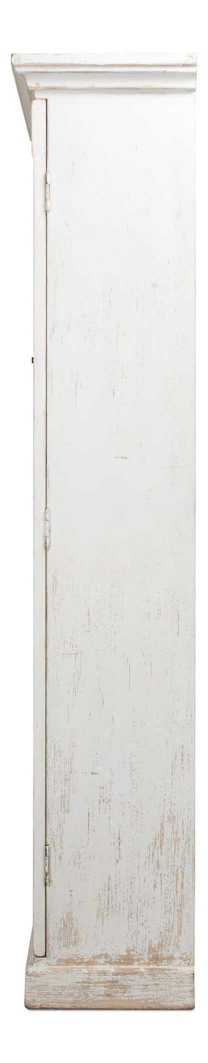 Sarreid Ltd - Edgar Allan Glass Bookcase - White - 53227 veiw 9