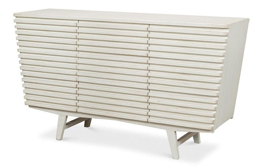 Sarreid Ltd - Ribbed 9 Drawer Commode, Antique White - 53590-3 veiw 1