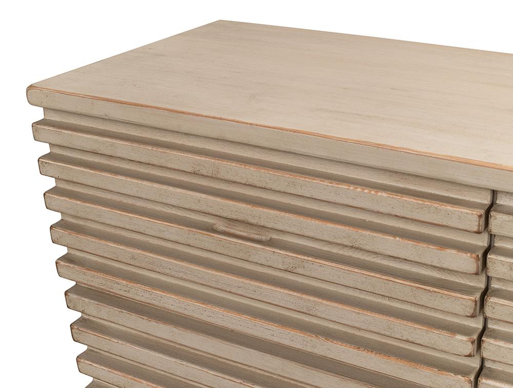 Sarreid Ltd - Ribbed 9 Drawer Commode, Stone Grey - 53590-1 veiw 6