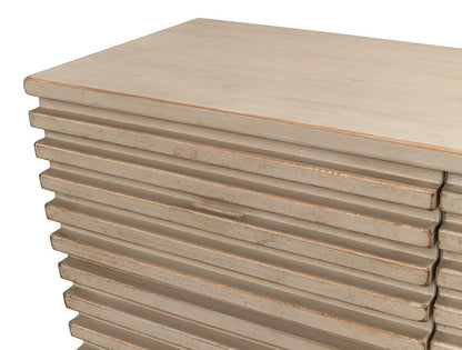 Sarreid Ltd - Ribbed 9 Drawer Commode, Stone Grey - 53590-1 veiw 6