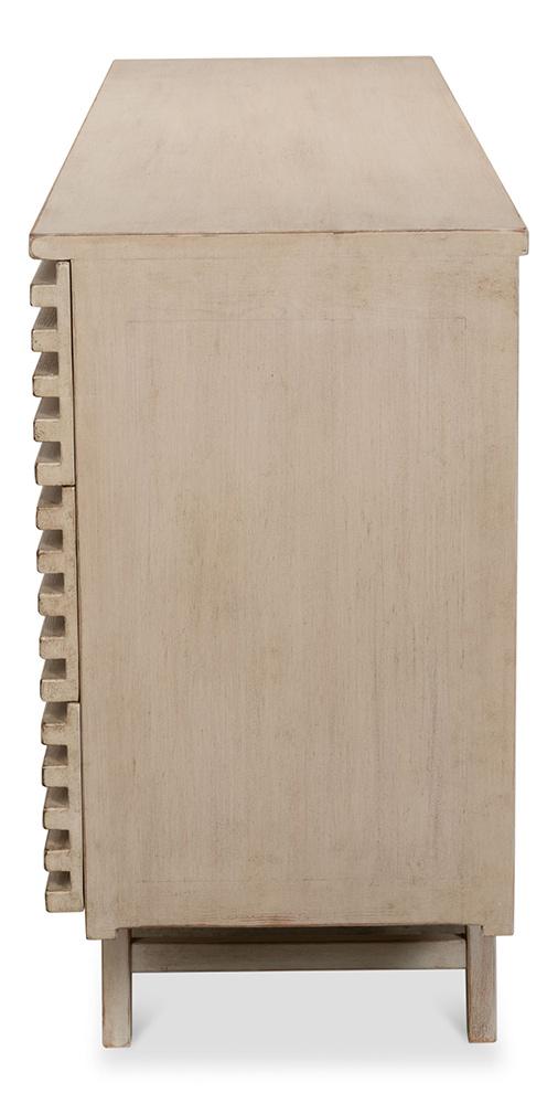 Sarreid Ltd - Ribbed 9 Drawer Commode, Stone Grey - 53590-1 veiw 8