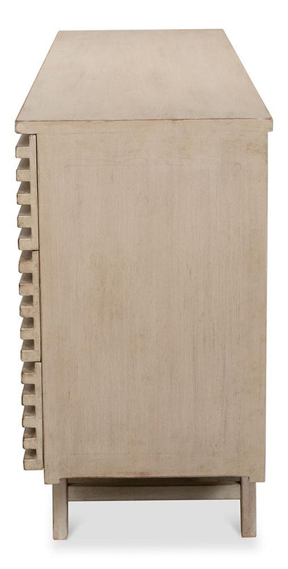 Sarreid Ltd - Ribbed 9 Drawer Commode, Stone Grey - 53590-1 veiw 8