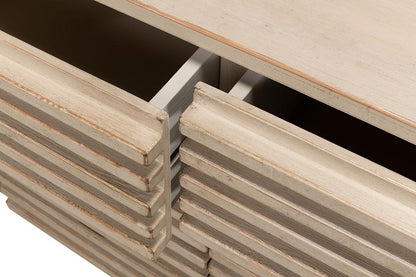 Sarreid Ltd - Ribbed 9 Drawer Commode, Stone Grey - 53590-1 veiw 9