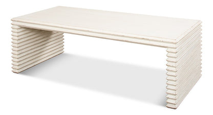 Sarreid Ltd - Stacked Cocktail Table, Antique White - 53464-3 veiw 1