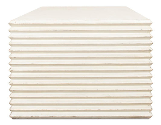 Sarreid Ltd - Stacked Cocktail Table, Antique White - 53464-3 veiw 2