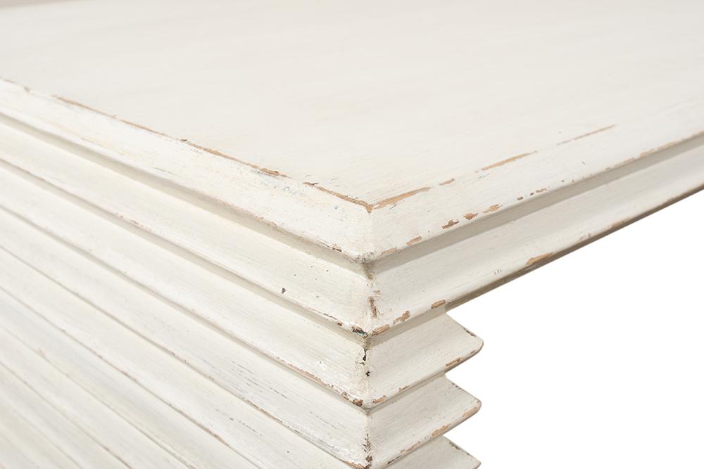 Sarreid Ltd - Stacked Cocktail Table, Antique White - 53464-3 veiw 5